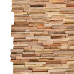 vidaXL Paneles de revestimiento de pared 3D 10 uds madera teca 1,08 m²