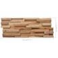 vidaXL Paneles de revestimiento de pared 3D 10 uds madera teca 1,08 m² vidaXL Paneles de revestimiento de pared 3D 10 uds madera teca 1,08 m²