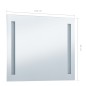 vidaXL Espejo de pared de baño con LED 100x60 cm vidaXL Espejo de pared de baño con LED 100x60 cm
