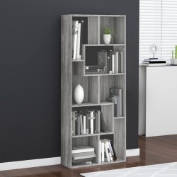 vidaXL Estantería de madera contrachapada gris Sonoma 67x24x161 cm