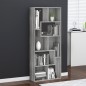 vidaXL Estantería de madera contrachapada gris Sonoma 67x24x161 cm vidaXL Estantería de madera contrachapada gris Sonoma 67x24x161 cm