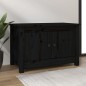 vidaXL Armario zapatero de madera maciza de pino negro 70x38x45,5 cm vidaXL Armario zapatero de madera maciza de pino negro 70x38x45,5 cm