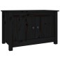 vidaXL Armario zapatero de madera maciza de pino negro 70x38x45,5 cm vidaXL Armario zapatero de madera maciza de pino negro 70x38x45,5 cm