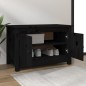 vidaXL Armario zapatero de madera maciza de pino negro 70x38x45,5 cm vidaXL Armario zapatero de madera maciza de pino negro 70x38x45,5 cm