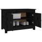 vidaXL Armario zapatero de madera maciza de pino negro 70x38x45,5 cm vidaXL Armario zapatero de madera maciza de pino negro 70x38x45,5 cm