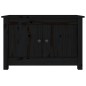 vidaXL Armario zapatero de madera maciza de pino negro 70x38x45,5 cm vidaXL Armario zapatero de madera maciza de pino negro 70x38x45,5 cm