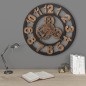 vidaXL Reloj de pared de metal dorado y negro 58 cm vidaXL Reloj de pared de metal dorado y negro 58 cm