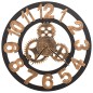 vidaXL Reloj de pared de metal dorado y negro 58 cm vidaXL Reloj de pared de metal dorado y negro 58 cm