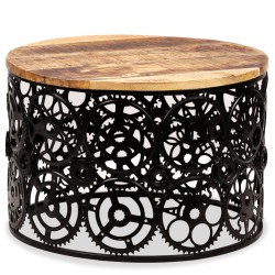 vidaXL Mesa de centro de madera de mango maciza 60x40 cm