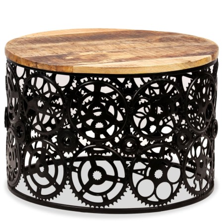 vidaXL Mesa de centro de madera de mango maciza 60x40 cm