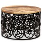 vidaXL Mesa de centro de madera de mango maciza 60x40 cm vidaXL Mesa de centro de madera de mango maciza 60x40 cm