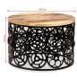 vidaXL Mesa de centro de madera de mango maciza 60x40 cm vidaXL Mesa de centro de madera de mango maciza 60x40 cm