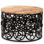 vidaXL Mesa de centro de madera de mango maciza 60x40 cm vidaXL Mesa de centro de madera de mango maciza 60x40 cm