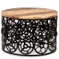 vidaXL Mesa de centro de madera de mango maciza 60x40 cm vidaXL Mesa de centro de madera de mango maciza 60x40 cm