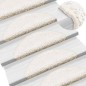 vidaXL Alfombras de peldaños de escalera 15 uds blanco 56x17x3 cm vidaXL Alfombras de peldaños de escalera 15 uds blanco 56x17x3 cm