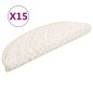 vidaXL Alfombras de peldaños de escalera 15 uds blanco 56x17x3 cm vidaXL Alfombras de peldaños de escalera 15 uds blanco 56x17x3 cm