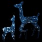 vidaXL Familia de renos de Navidad acrílico blanco frío 160 LEDs vidaXL Familia de renos de Navidad acrílico blanco frío 160 LEDs
