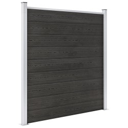 vidaXL Valla de jardín de WPC gris 180x186 cm