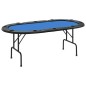 vidaXL Mesa de póquer plegable para 10 jugadores azul 206x106x75 cm vidaXL Mesa de póquer plegable para 10 jugadores azul 206x106x75 cm