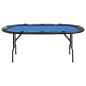 vidaXL Mesa de póquer plegable para 10 jugadores azul 206x106x75 cm vidaXL Mesa de póquer plegable para 10 jugadores azul 206x106x75 cm