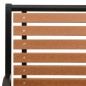 vidaXL Banco de jardín acero y WPC negro y marrón 116 cm vidaXL Banco de jardín acero y WPC negro y marrón 116 cm