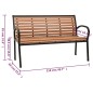 vidaXL Banco de jardín acero y WPC negro y marrón 116 cm vidaXL Banco de jardín acero y WPC negro y marrón 116 cm
