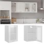 vidaXL Armario colgante cristal de ingeniería blanco brillo 40x31x60cm vidaXL Armario colgante cristal de ingeniería blanco brillo 40x31x60cm