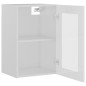 vidaXL Armario colgante cristal de ingeniería blanco brillo 40x31x60cm vidaXL Armario colgante cristal de ingeniería blanco brillo 40x31x60cm