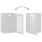 vidaXL Armario colgante cristal de ingeniería blanco brillo 40x31x60cm vidaXL Armario colgante cristal de ingeniería blanco brillo 40x31x60cm