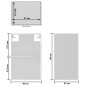 vidaXL Armario colgante cristal de ingeniería blanco brillo 40x31x60cm vidaXL Armario colgante cristal de ingeniería blanco brillo 40x31x60cm