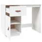 vidaXL Escritorio de madera maciza de pino blanco 95x50x75 cm vidaXL Escritorio de madera maciza de pino blanco 95x50x75 cm