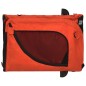vidaXL Remolque de bicicleta mascotas hierro tela Oxford naranja negro vidaXL Remolque de bicicleta mascotas hierro tela Oxford naranja negro