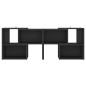 vidaXL Mueble de TV madera contrachapada negro 104x30x52 cm vidaXL Mueble de TV madera contrachapada negro 104x30x52 cm