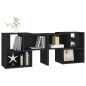 vidaXL Mueble de TV madera contrachapada negro 104x30x52 cm vidaXL Mueble de TV madera contrachapada negro 104x30x52 cm