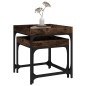vidaXL Mesitas auxiliares 3 uds madera contrachapada roble ahumado vidaXL Mesitas auxiliares 3 uds madera contrachapada roble ahumado