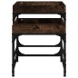 vidaXL Mesitas auxiliares 3 uds madera contrachapada roble ahumado vidaXL Mesitas auxiliares 3 uds madera contrachapada roble ahumado