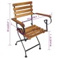vidaXL Sillas de jardín plegables 4 uds madera maciza acacia y acero vidaXL Sillas de jardín plegables 4 uds madera maciza acacia y acero