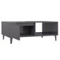 vidaXL Mesa de centro madera contrachapada gris brillante 90x60x35 cm vidaXL Mesa de centro madera contrachapada gris brillante 90x60x35 cm