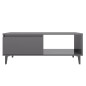 vidaXL Mesa de centro madera contrachapada gris brillante 90x60x35 cm vidaXL Mesa de centro madera contrachapada gris brillante 90x60x35 cm