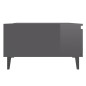 vidaXL Mesa de centro madera contrachapada gris brillante 90x60x35 cm vidaXL Mesa de centro madera contrachapada gris brillante 90x60x35 cm