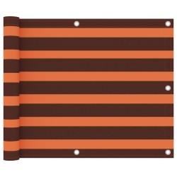 vidaXL Toldo para balcón tela oxford naranja y marrón 75x600 cm