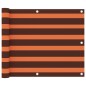 vidaXL Toldo para balcón tela oxford naranja y marrón 75x600 cm vidaXL Toldo para balcón tela oxford naranja y marrón 75x600 cm