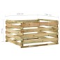 vidaXL Compostador con listones madera pino impregnada 120x120x70 cm vidaXL Compostador con listones madera pino impregnada 120x120x70 cm
