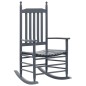 vidaXL Mecedora con asiento curvado madera de álamo gris vidaXL Mecedora con asiento curvado madera de álamo gris