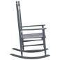 vidaXL Mecedora con asiento curvado madera de álamo gris vidaXL Mecedora con asiento curvado madera de álamo gris