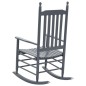 vidaXL Mecedora con asiento curvado madera de álamo gris vidaXL Mecedora con asiento curvado madera de álamo gris