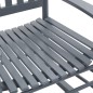 vidaXL Mecedora con asiento curvado madera de álamo gris vidaXL Mecedora con asiento curvado madera de álamo gris