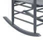 vidaXL Mecedora con asiento curvado madera de álamo gris vidaXL Mecedora con asiento curvado madera de álamo gris