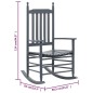 vidaXL Mecedora con asiento curvado madera de álamo gris vidaXL Mecedora con asiento curvado madera de álamo gris