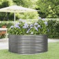 vidaXL Jardinera acero con recubrimiento en polvo gris 140x140x68 cm